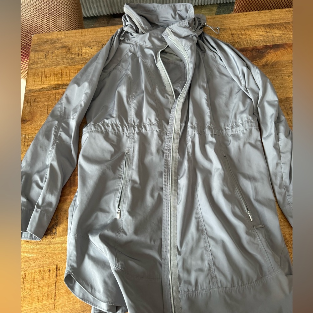 Athleta Light Gray Rain Jacket